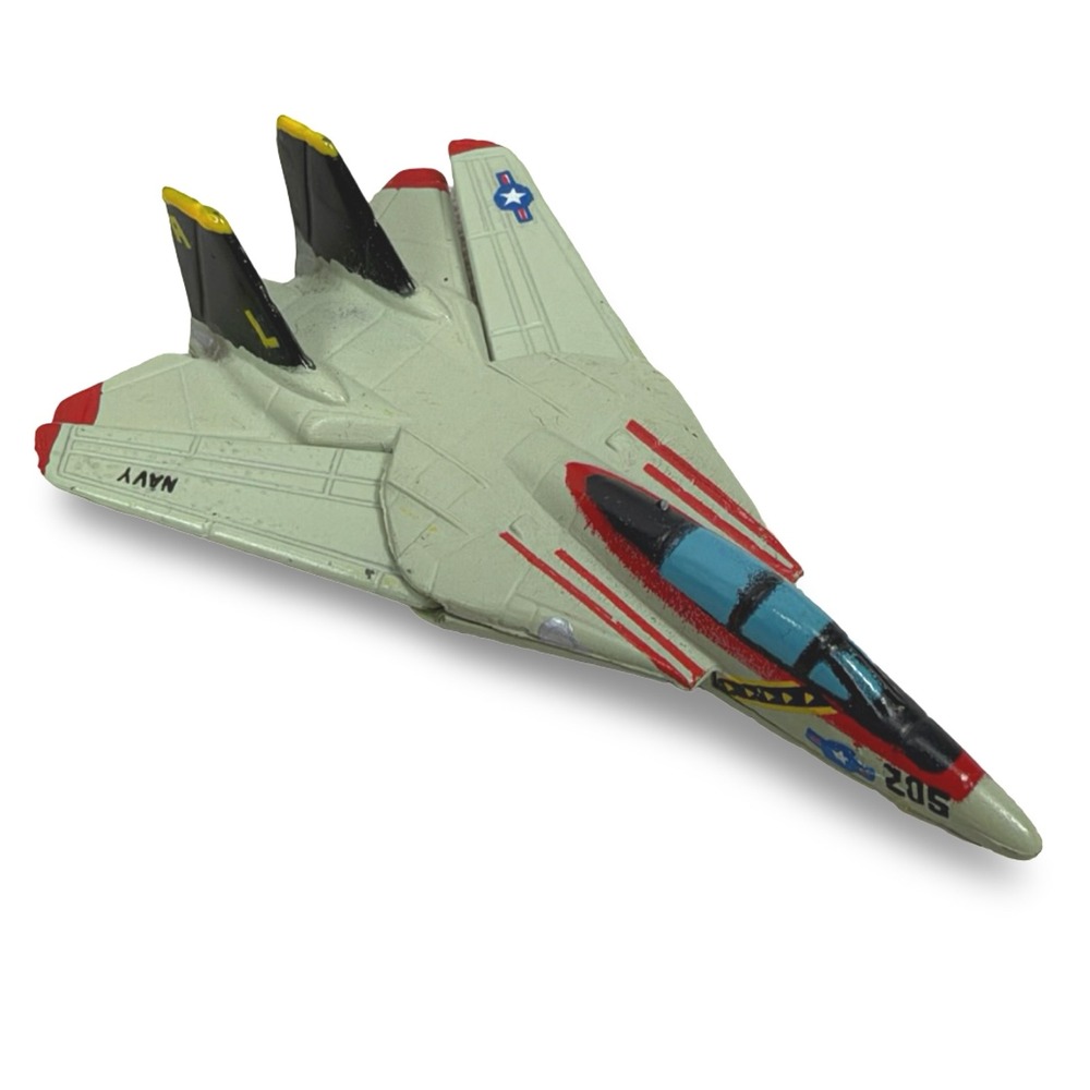 Vintage MIcro Machines 1992 LGTI F-14 Tomcat Diecast Fighter Jet Navy 205 Gray